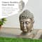 Glitzhome® 16" Faux Bronze Buddha Head Garden Statue